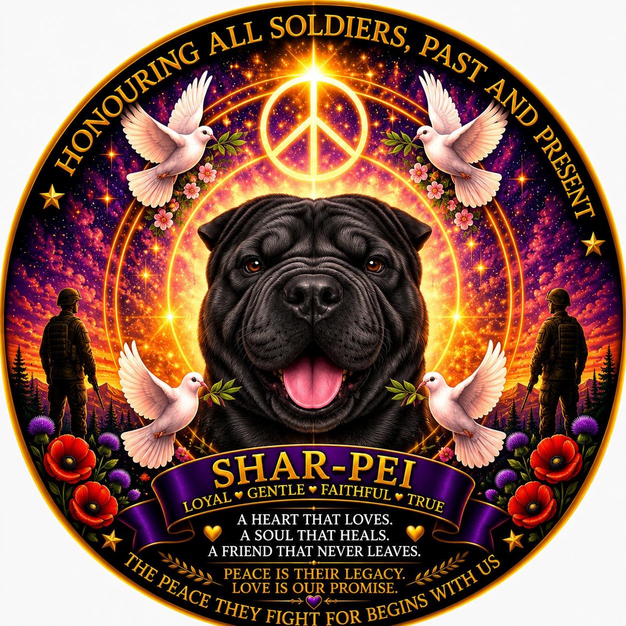Sharpei - black - artwork